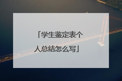 学生鉴定表个人总结怎么写
