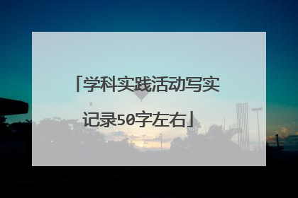 学科实践活动写实记录50字左右