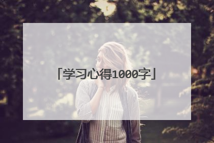 学习心得1000字