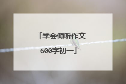 学会倾听作文600字初一