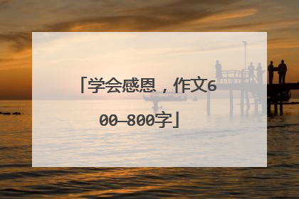 学会感恩，作文600—800字