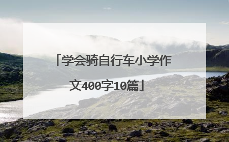 学会骑自行车小学作文400字10篇