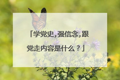 学党史,强信念,跟党走内容是什么?