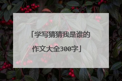 学写猜猜我是谁的作文大全300字