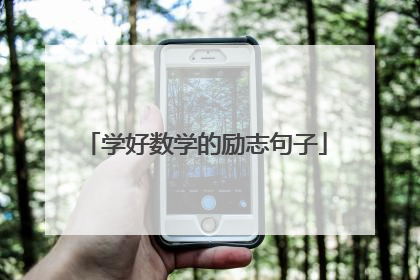 学好数学的励志句子