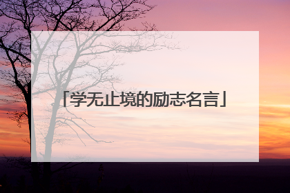 学无止境的励志名言