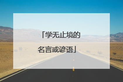 学无止境的名言或谚语