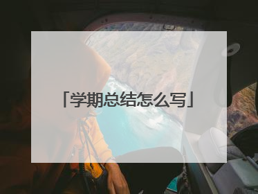 学期总结怎么写