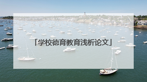 学校德育教育浅析论文