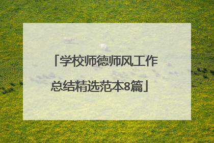 学校师德师风工作总结精选范本8篇