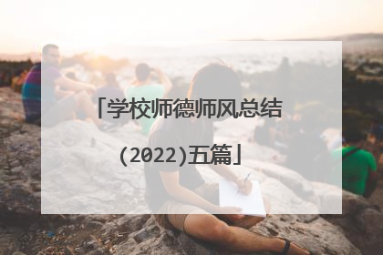 学校师德师风总结(2022)五篇