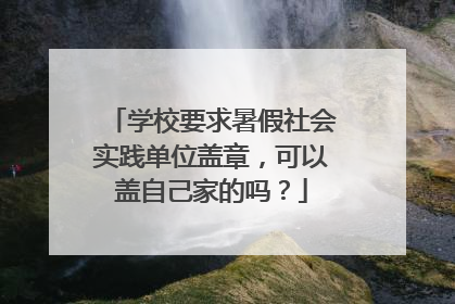 学校要求暑假社会实践单位盖章,可以盖自己家的吗?