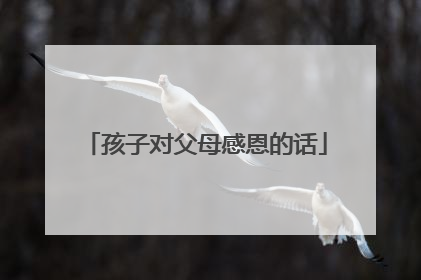 孩子对父母感恩的话