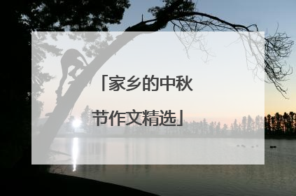 家乡的中秋节作文精选