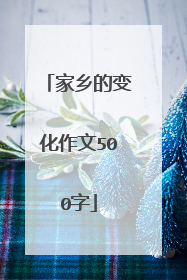 家乡的变化作文500字