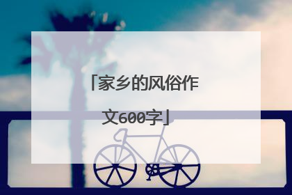 家乡的风俗作文600字