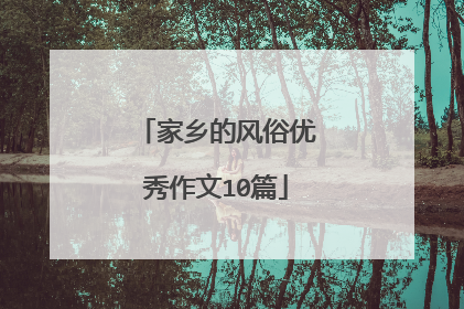家乡的风俗优秀作文10篇