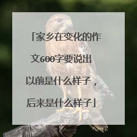 家乡在变化的作文600字要说出以前是什么样子，后来是什么样子