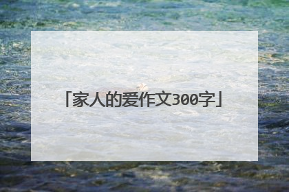 家人的爱作文300字