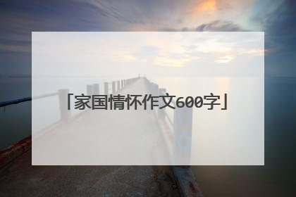 家国情怀作文600字