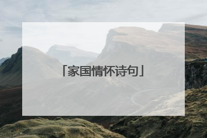 家国情怀诗句