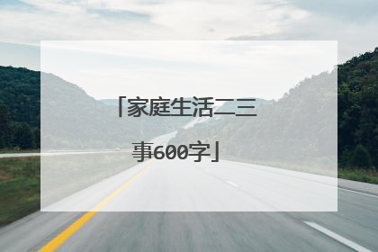 家庭生活二三事600字
