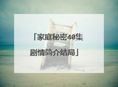 家庭秘密40集剧情简介结局