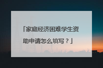家庭经济困难学生资助申请怎么填写?