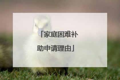 家庭困难补助申请理由