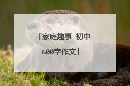 家庭趣事 初中600字作文