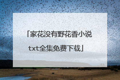 家花没有野花香小说txt全集免费下载