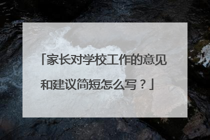 家长对学校工作的意见和建议简短怎么写?