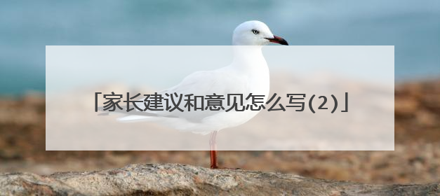 家长建议和意见怎么写(2)