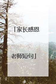 家长感恩老师短句