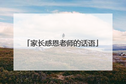 家长感恩老师的话语
