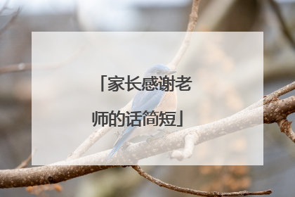 家长感谢老师的话简短