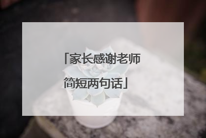 家长感谢老师简短两句话