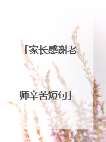家长感谢老师辛苦短句