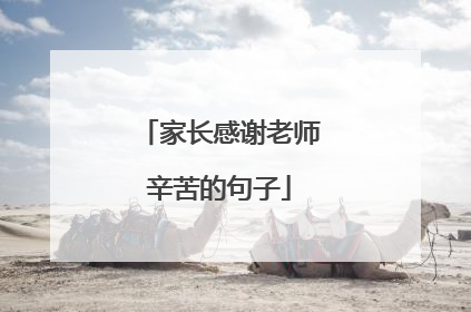家长感谢老师辛苦的句子
