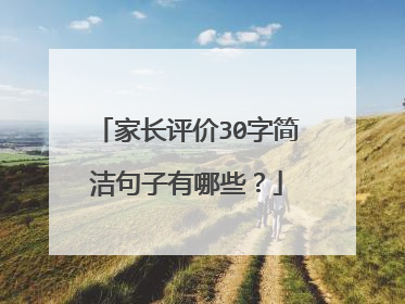 家长评价30字简洁句子有哪些？