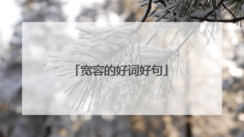 宽容的好词好句