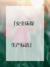 安全环保生产标语