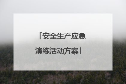 安全生产应急演练活动方案
