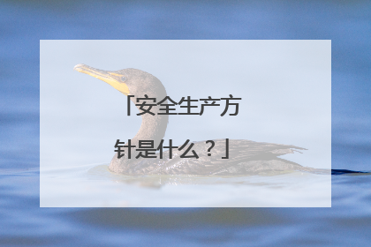 安全生产方针是什么?