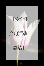 安全生产月活动总结