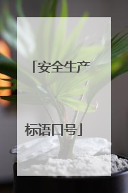 安全生产标语口号