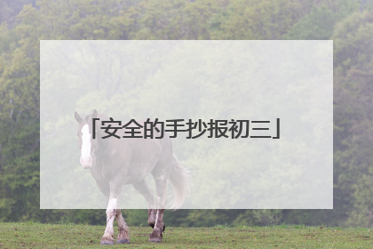 安全的手抄报初三
