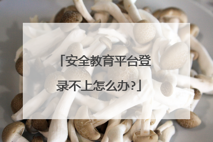 安全教育平台登录不上怎么办?