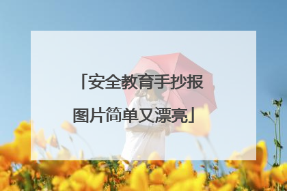 安全教育手抄报图片简单又漂亮