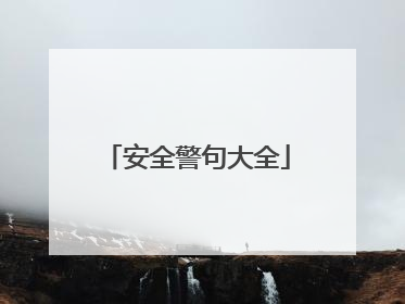 安全警句大全